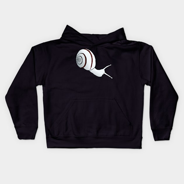 White Snail Kids Hoodie by pomoyo